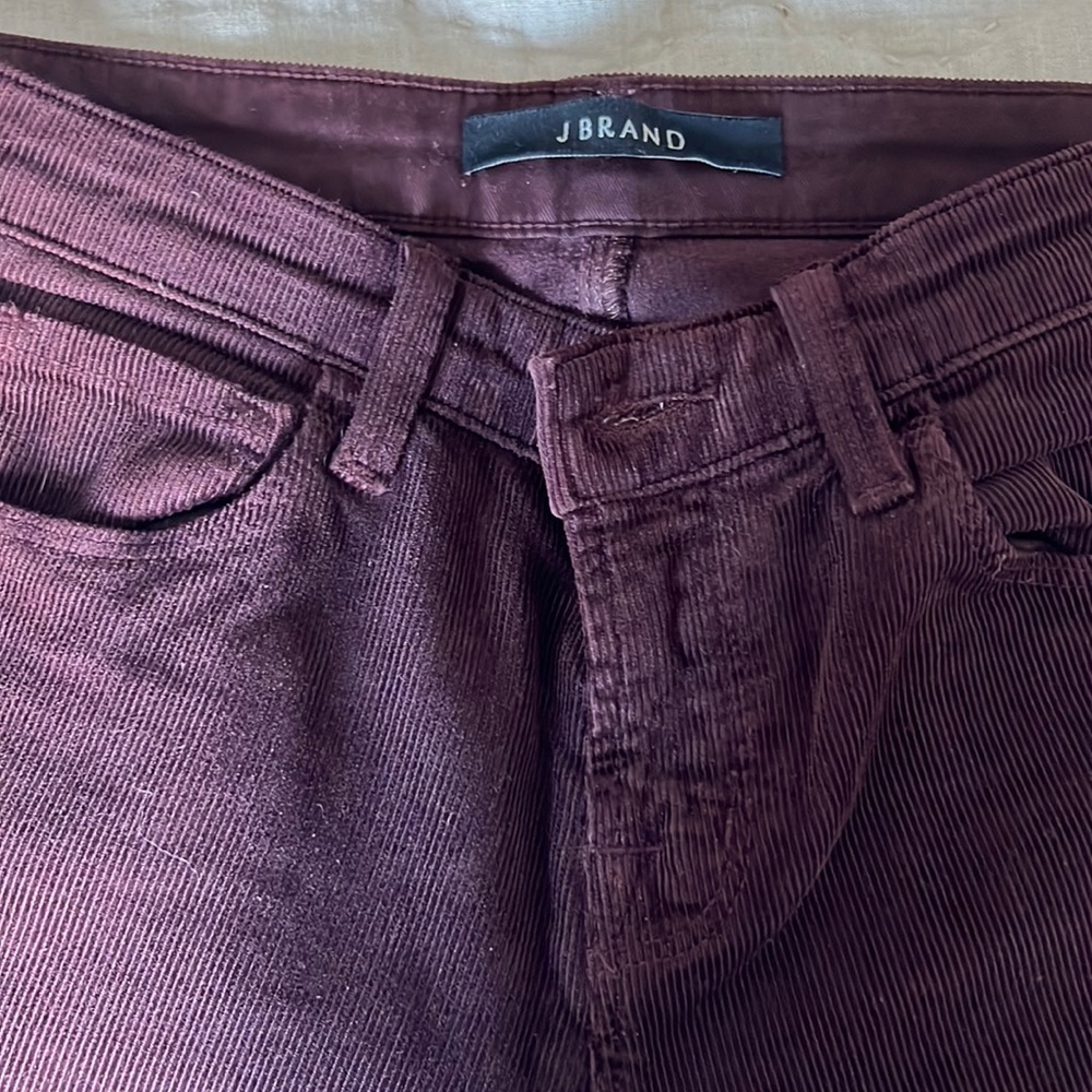 J Brand corduroy burgundy pants